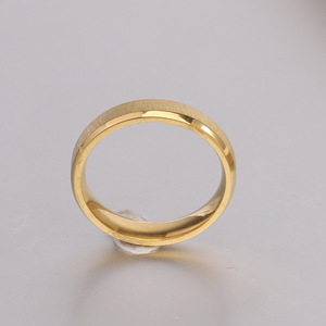 Fashion Minimalist 304 Stainless Steel 18K Gold 3Mm Frosted <b>Ring</b> For Women Gift Jewelry - Product Image 4