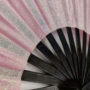 NEW Large Rave 33CM Folding Clack <b>Hand</b> <b>Fan</b> With Holster <b>Fan</b> Holder Fabric Case Bag Holster With <b>Fan</b> - Product Image 5