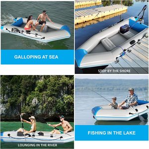 <span class=keywords><strong>Kayak</strong></span> Inflable Ecológico Waterhan <span class=keywords><strong>de</strong></span> PVC para Pesca, Deportes Acuáticos, Zodiac 8x0.6m, 1 Año <span class=keywords><strong>de</strong></span> Garantía, para Surfear <span class=keywords><strong>en</strong></span> Lagos y Ríos, 2 Personas - Product Image 6