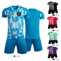 Maillot de football d'été Paris Sportswear, service OEM, respirant, séchage rapide, 100% polyester, coupe automatisée, ensemble uniforme
