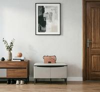 Bangku Sepatu Modern Ramah Lingkungan Tahan Lama dengan Bantalan Empuk, Penyimpanan Tersembunyi, Kaki Bergaya, Organizer Pintu Masuk Kompak untuk Rumah/Apartemen