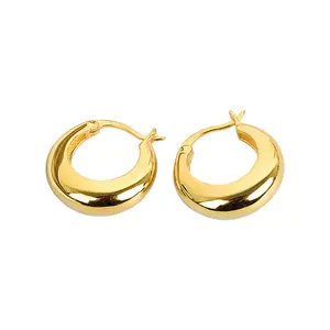 Ins热销欧美时尚流行女性铜合金银金圈个性耳环饰品