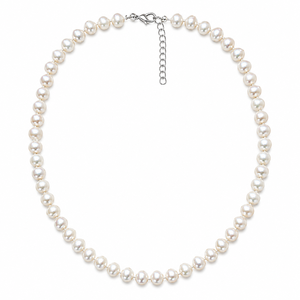 Collier de perles d'eau douce irrégulières, collier de perles baroques naturelles, collier à perles réglable, bijoux classiques pour femmes, cadeau de mariage - Product Image 5