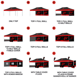 RONNINGSTAR 3X6 مخصصة للبيع بالجملة خيمة تجارية 40 في أكسفورد من الألومنيوم شديدة التحمل خيمة مخصصة 10x20 - Product Image 2