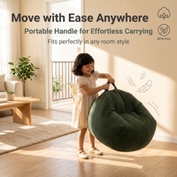 Fauteuil pouf pour enfants en velours côtelé personnalisé, lavable, canapé paresseux ergonomique pour la lecture, pour chambre et salle de jeux