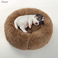 Vente en gros lit en polaire moderne donut pour chat maison chauffée lit pour chien et chat lit de luxe en peluche pour animaux de compagnie
