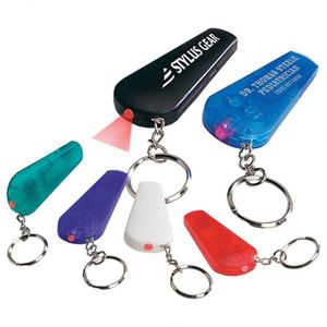 Custom Logo Perfect for Safety Key Ring Light Includes Safety Whistle,red Light and Split Ring Squeeze Release to <b>Turn</b> On/<b>off</b>. - Product Image 1