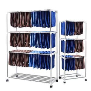 Estante plegable de acero inoxidable para secar toallas, ideal para peluquerías, lavaderos de autos, hoteles y patios - para toallas de mano y de baño - Product Image 1