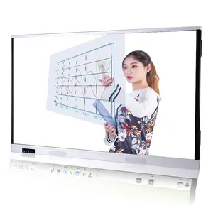 Pantalla táctil interactiva LCD montada en la pared profesional tablero inteligente TV con pantalla interactiva