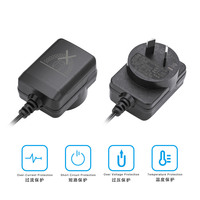 Adaptateur secteur 12V 24V avec prise AU, homologué SAA/RCM, chargeur mural AC/DC pour LED, CCTV, routeur avec câble de 1,5 m, directement de l'usine