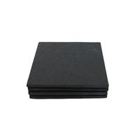 Sous-verres en ardoise noire personnalisés en gros, magnifiques, à bords droits, en forme de cœur, sous-verres carrés en pierre pour boissons, bar, cuisine