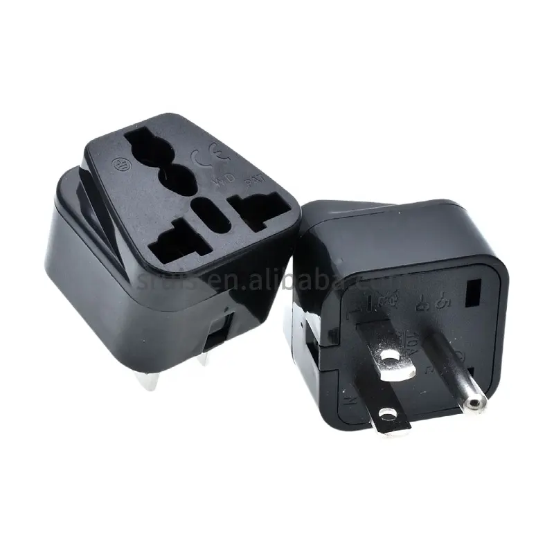 Offre Spéciale 3 broches USA US Conversion Socket USA Plug vers adaptateur de voyage universel Conversion Plug 10A 250V