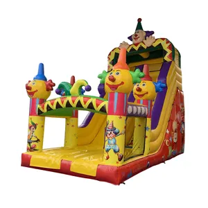 Inflated Circus Clown Commercial Module Combination Bounce House Castle Inflatable Slide Inflatable Castle Combination