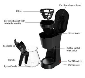 Venta al <span class=keywords><strong>por</strong></span> mayor <span class=keywords><strong>de</strong></span> café <span class=keywords><strong>de</strong></span> té con <span class=keywords><strong>filtro</strong></span> <span class=keywords><strong>de</strong></span> 12 tazas <span class=keywords><strong>de</strong></span> estilo americano, máquina portátil <span class=keywords><strong>Manual</strong></span> eléctrica, tarro <span class=keywords><strong>de</strong></span> vidrio, <span class=keywords><strong>cafetera</strong></span> <span class=keywords><strong>de</strong></span> <span class=keywords><strong>goteo</strong></span> multiservicio - Product Image 4