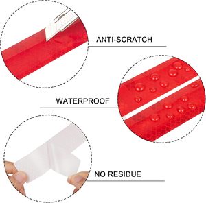 Décoration de pare-chocs arrière de voiture Avertissement de sécurité Autocollant réfléchissant Véhicule Bicyclette Moto Décalcomanies universelles à coller - Product Image 3