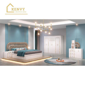 Marco de cama de terciopelo de lujo, diseño italiano, supertapizado, de Metal, con almacenamiento - Product Image 1