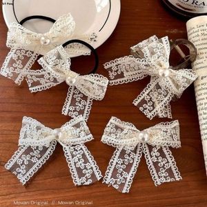 Barrettes à cheveux rétro françaises en dentelle avec nœud pour enfants, pinces latérales haut de gamme en forme de bec de canard, accessoires de fête en alliage de cristal, 6 cm, Marque H - Product Image 4