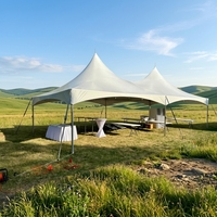 Carpa Impermeable de Aleación de Aluminio de 20x40 pies para Exteriores, para Ferias Comerciales y Jardín, con Tela de PVC Ignífuga