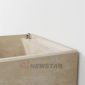 Fregadero de lavandería de piedra Simple moderno Newstar, fregadero de piedra Natural, lavabo de mármol Beige personalizado - Product Image 5