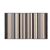 Tapis en polypropylène à boucles touffetées rayées, antidérapant, résistant à l'usure, multicolores, pour salon, chambre, couloir