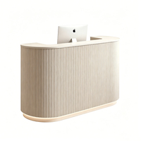 Nouvelle meilleure vente Bureau de réception personnalisé Comptoir de salon de beauté Petite table de réception Bureau de réception circulaire pour salon de manucure