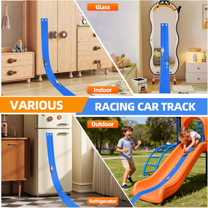 <span class=keywords><strong>Pista</strong></span> <span class=keywords><strong>de</strong></span> Carreras <span class=keywords><strong>de</strong></span> 15 Pies con Ventosas y 2 Coches <span class=keywords><strong>de</strong></span> Aleación y 3 Anclajes, Compatible con Coches <span class=keywords><strong>de</strong></span> Metal Fundido, <span class=keywords><strong>Pista</strong></span> <span class=keywords><strong>de</strong></span> Carreras Flexible para Niños - Product Image 6