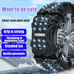 Toptan kar kaçış zinciri araba en iyi kar zincirleri oto aksesuarları gümüş alaşım çelik araba için evrensel Anti-skid zincirler