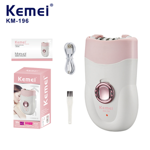 <span class=keywords><strong>KEMEI</strong></span>-Épilateur KM-196 pour femmes, appareil de soins personnels à batterie li-battery, 2600 mAh, 600 tr/min, efficace, lisse et indolore - Product Image 1