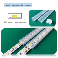 Offre spéciale, couvercle de tube de boîtier en Silicone haute transparence IP67, bande lumineuse led flexible étanche