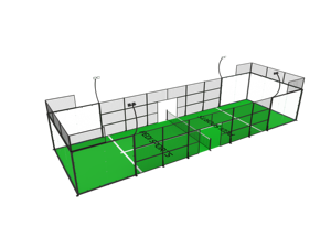 <span class=keywords><strong>Mini</strong></span> terrain <span class=keywords><strong>de</strong></span> padel individuel avec gazon et éclairage – Ensemble complet – Usine <span class=keywords><strong>de</strong></span> terrains <span class=keywords><strong>de</strong></span> padel - Product Image 3