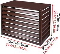 Nouvelle Housse de Climatiseur Extérieure en Aluminium Style Persienne, Étanche aux Intempéries, avec Grille de Ventilation Découpée au Laser 3D