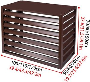 Nouvelle Housse de <span class=keywords><strong>Climatiseur</strong></span> Extérieure en Aluminium Style Persienne, Étanche aux Intempéries, avec Grille de Ventilation Découpée au Laser 3D - Product Image 3
