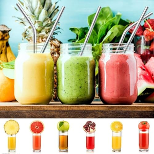 Eco Friendly Reusable 18/8 Stainless Steel Metal Straws Long Drinking Straws Tumblers Dishwasher Safe With Customized Logo - Product Image 4