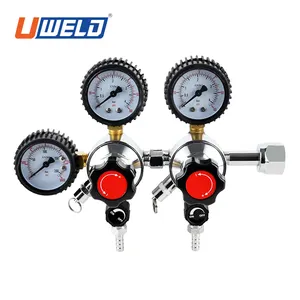 UWELD 2023 vendite calde CGA320 regolatore di birra <span class=keywords><strong>CO2</strong></span> a doppio calibro con valvola di sfiato barile di birra domestico - Product Image 1