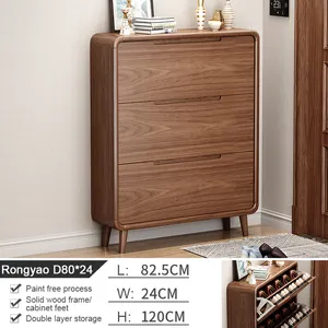 Tùy Chỉnh Sang Trọng MDF Bằng Gỗ Thiết Kế Hiện Đại Đồ Nội Thất Mỏng Lối Vào Tipping Xô Trung Quốc Lưu Trữ Giày Tủ Giá