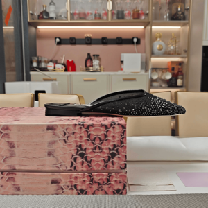 Jimmy Women's Trendy Pointed Toe Slip on Slippers Stylish Rhinestone Slide Sandals for Outdoor Casual Wear Chooing - Product Image 5