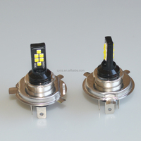 Ampoule LED H4 12V 6000K Blanc Super Lumineux 12 LED 12 SMD pour Phares Antibrouillard de Voiture, Accessoires d'Éclairage LED pour Voiture pour Rénovation/Mise à Niveau