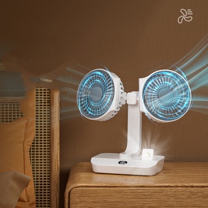 Ventilador Portátil Multifunción de Doble Cabezal con Oscilación, Pantalla Digital de Alta Definición Ajustable y Luces Nocturnas - Product Image 5
