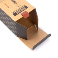 Emballages en papier kraft personnalisables provenant d'une usine chinoise, boîtes à clapet bon marché avec gaufrage et laminage mat