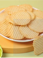 Chips de pommes de terre épicées, salées et frites Ganyuan, faible en gras, 186g, boîte de valeur trois-en-un, en-cas gonflés