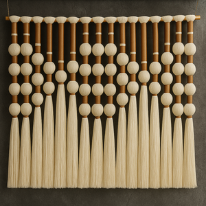 B2BArt <span class=keywords><strong>Macramé</strong></span> minimaliste personnalisé en coton pour chambre à coucher Suite fournir une toile de fond de cérémonie comme art mural horizontal avec plat et long - Product Image 5