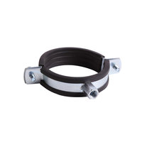 Deux colliers de suspension M6 en acier inoxydable haute résistance, à anneau fendu, doublés de caoutchouc, pour tuyauterie murale et de plafond, avec clips pouces et métriques