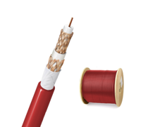 Cable Coaxial para Estadio Interior/Exterior, Cables de Comunicación de Aislamiento de HDPE de Espuma de Conductor de Cobre Desnudo Sólido, Triax 14 AWG