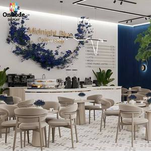 Mostrador de Café de Madera de Lujo Hecho a Medida |   Mueble de Barra Personalizado para Cafetería y Diseño de Interiores de Cafetería, Diseños de Cafeterías - Product Image 1