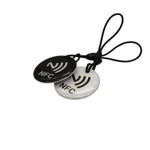 NFC 열쇠 고리 RFID 13.56MHZ NFC 라벨 35mm 원형 에폭시 카드 144 바이트 방수 N-Tag213