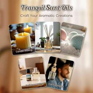 Набор эфирных масел Tranquil, 6 шт., 10 мл: Ваниль, Лаванда, Огурец, Бамбук. Стойкий аромат. Возможность нанесения логотипа. - Product Image 5