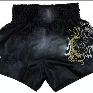 ขายส่งล้วนต่อสู้ MMA กางเกงขาสั้นโลโก้ที่กำหนดเองเตะมวยมวยไทยกางเกงขาสั้น - Product Image 5