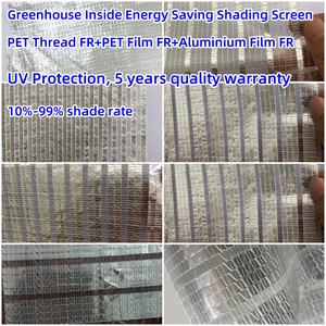 Filet d'ombrage argenté à 65% pour serre, écran <span class=keywords><strong>thermique</strong></span> d'ombrage en aluminium, économie d'énergie, rideaux d'économie d'énergie - Product Image 2