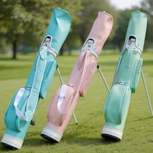 Sac de golf léger couleur macaron avec support, sac de transport simple pour clubs de golf, facile à transporter - Product Image 4