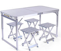 Ensemble Table et chaises pliantes simples, Portable, en alliage d'aluminium, pour balles de pique-nique d'extérieur, livraison gratuite